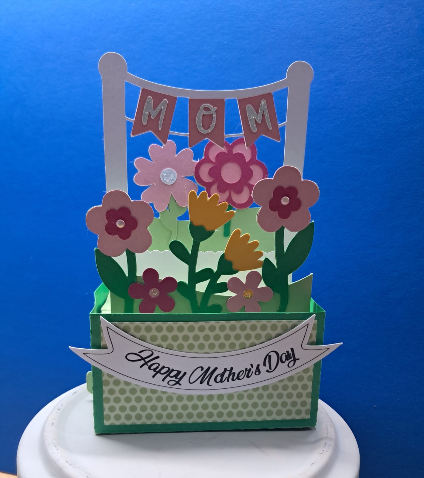 Handcrafted 3D pop-up Mother's Day card by Lulu's Workshop